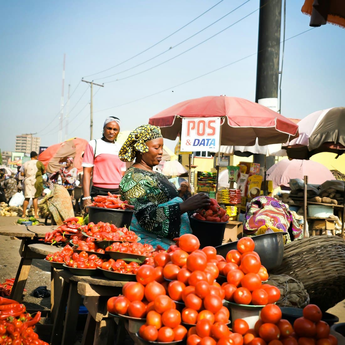A market vendor